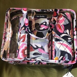 Vera Bradley Multicolor Floral Cosmetic Bag Set